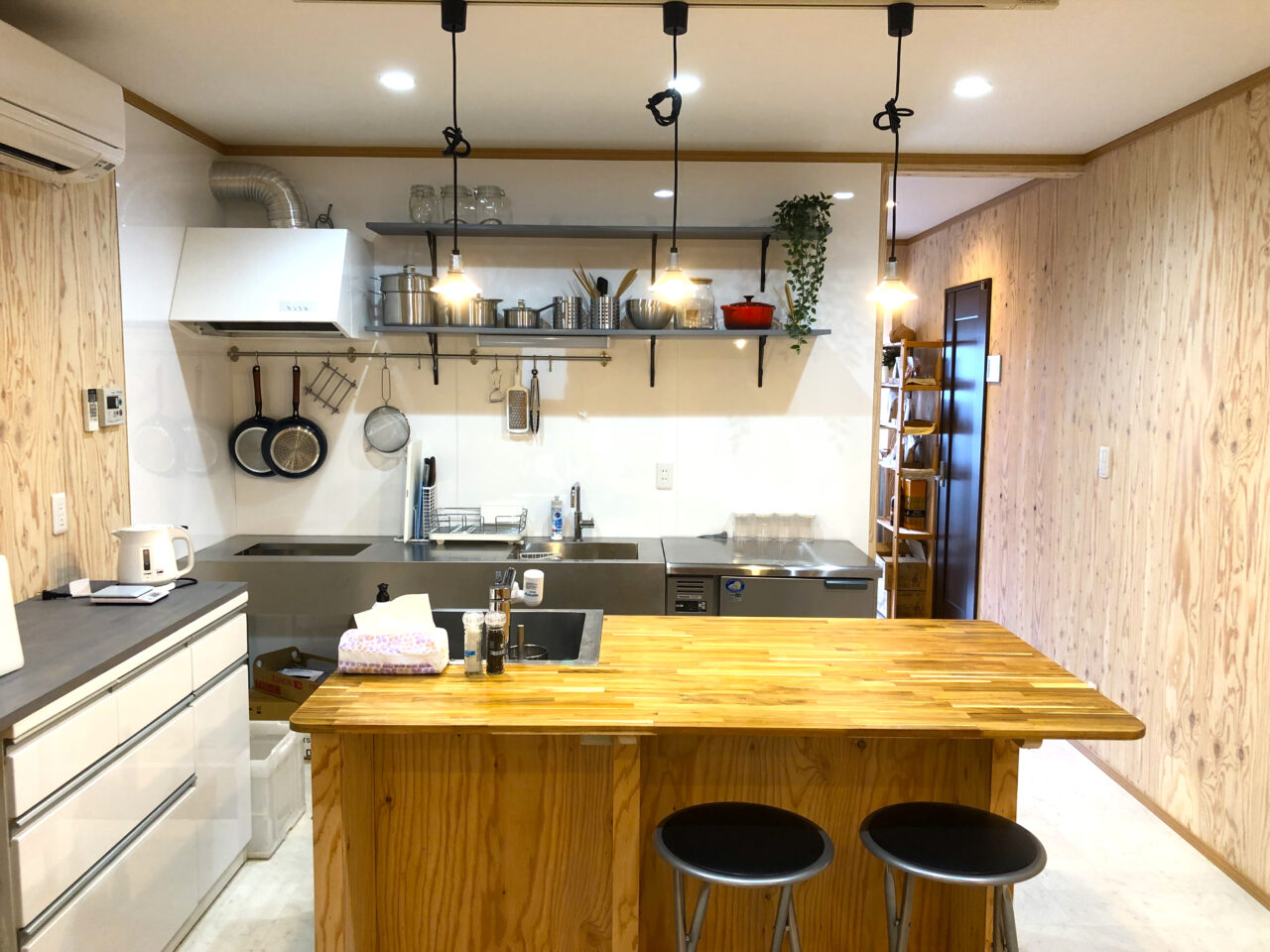 茨城県つくば市のマンマビレッジの料理教室用キッチンスタジオ